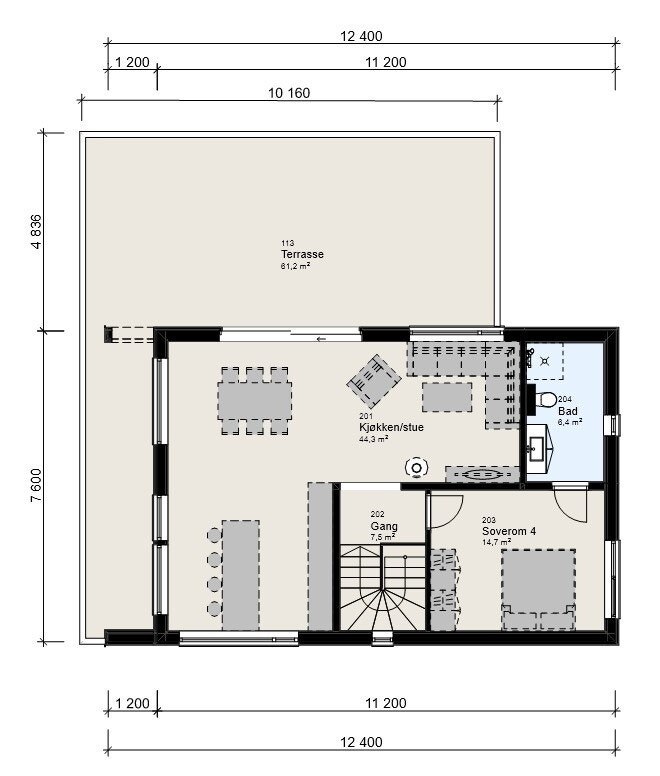 Plan 2. etasje — Holan